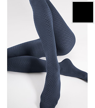 Черен фигурален чорапогащник 40 DEN AQUATIC снимка