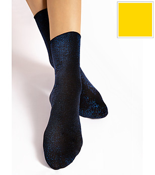 Златисти чорапи с блясък 60 DEN BESTIE снимка