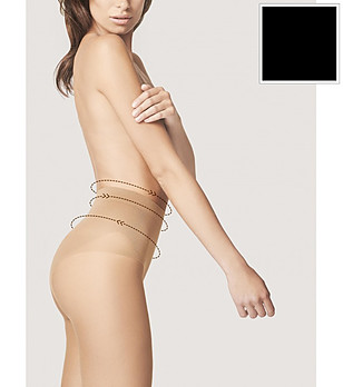 Черен стягащ чорапогащник 20 DEN BIKINI FIT снимка