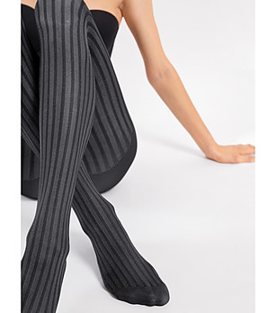 Графитен раиран чорапогащник 30 DEN COLOUR STORY снимка