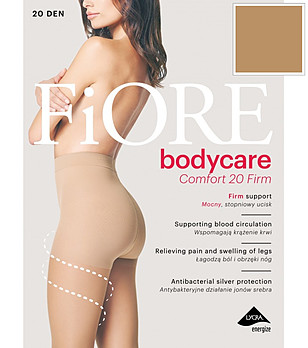 Светъл телесен чорапогащник 20 DEN COMFORT FIRM подпомагащ кръвообращението снимка