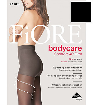 Черен чорапогащник 40 DEN COMFORT FIRM с компресионен ефект снимка