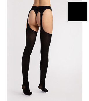 Черен чорапогащник имитация на жартиери 60 DEN DIAVOLA снимка