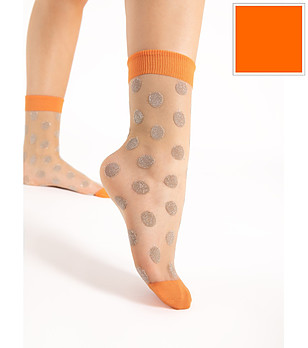 Оранжеви чорапи 15 DEN с лурекс FAME снимка