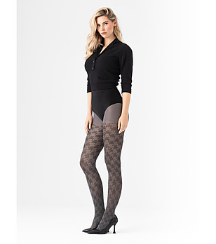 Сив фигурален чорапогащник 40 DEN FASHION LOVER снимка