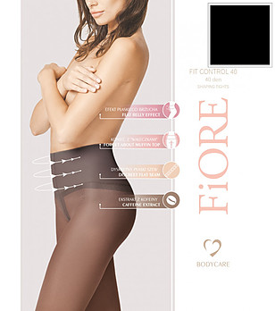 Черен оформящ чорапогащник 40 DEN FIT CONTROL с кофеин снимка