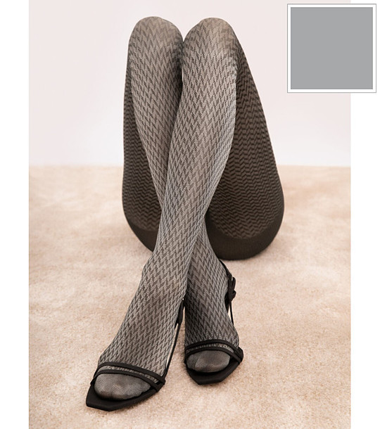 Сив фигурален чорапогащник 40 DEN CINEMATIC снимка