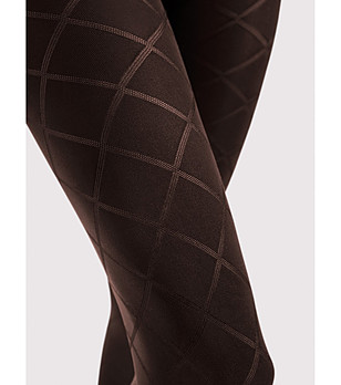 Кафяв фигурален чорапогащник 40 DEN FUSIL снимка