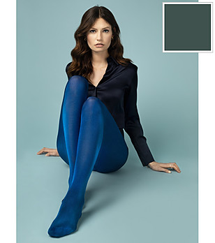 Тъмнозелен чорапогащник с лъскав ефект 70 DEN GLOSSY снимка