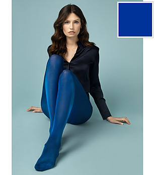 Кобалтов чорапогащник с лъскав ефект 70 DEN GLOSSY снимка