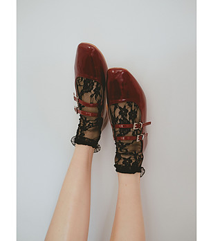 Черни дантелени чорапи ISMENA снимка