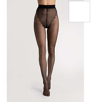 Бял чорапогащник 20 DEN KLARA с бикини горна част снимка