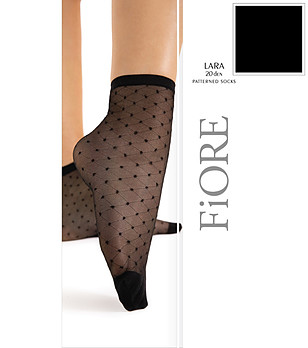 Черни чорапи LARA 20 DEN с мрежа снимка