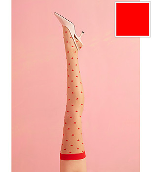 Червени чорапи 15 DEN LOVE BOOSTER снимка