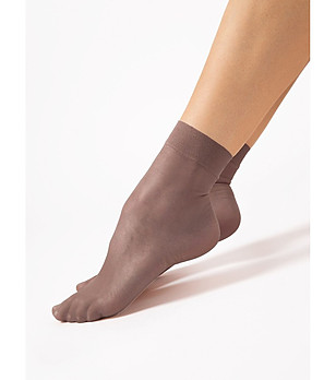 2 броя тънки чорапи в цвят капучино 15 DEN MAJA снимка