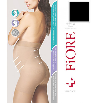 Черен чорапогащник за бременни 20 DEN MAMA снимка