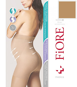 Светлобежов чорапогащник за бременни 20 DEN MAMA снимка