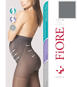 Графитен чорапогащник за бременни 40 DEN MAMA снимка