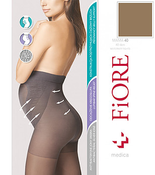 Тъмен телесен чорапогащник за бременни 40 DEN MAMA снимка