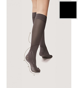 Черни чорапи до коляното 40 DEN MEDICA с масажиращ ефект снимка