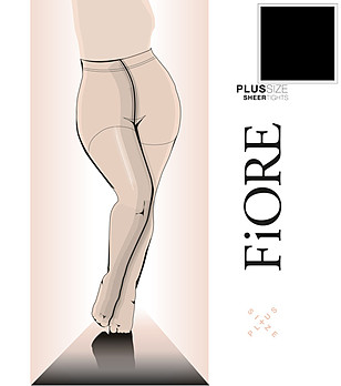 Черен чорапогащник 20 DEN PLUS SIZE снимка