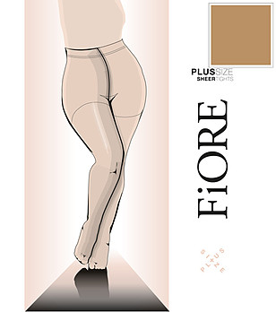 Телесен чорапогащник 20 DEN PLUS SIZE снимка