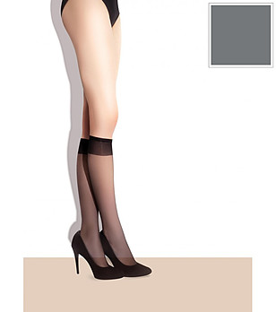 2 броя графитени чорапи до коляното 15 DEN POLA снимка