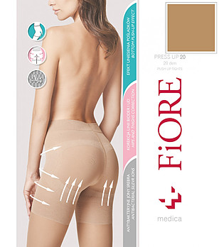 Бежов оформящ чорапогащник 20 DEN PRESS UP снимка