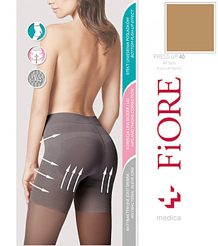 Светъл телесен стягащ чорапогащник 40 DEN PRESS UP снимка