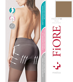 Телесен стягащ чорапогащник 40 DEN PRESS UP снимка