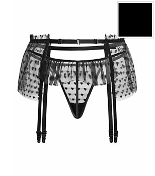 Черен комплект прашки и жартиерен колан RITMO снимка