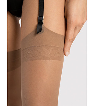 Нежни телесни чорапи за жартиери 20 DEN ROMANCE снимка