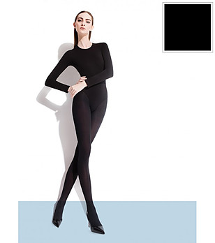 Черен плътен чорапогащник 60 DEN ROZA снимка