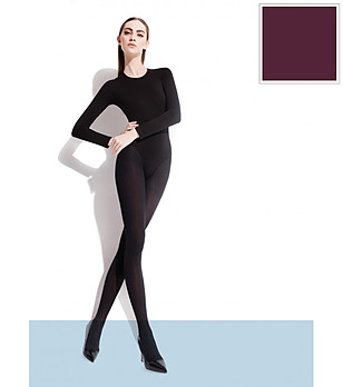 Плътен чорапогащник в тъмнолилаво 60 DEN ROZA снимка