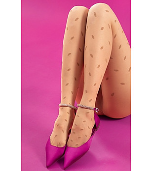 Телесен фигурален чорапогащник 15 DEN SANDY снимка