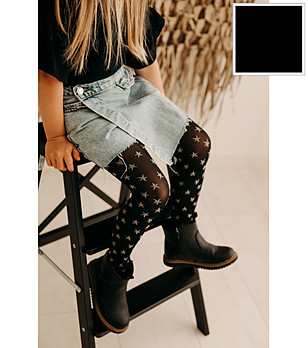 Детски черен чорапогащник със звезди 40 DEN STARRY снимка