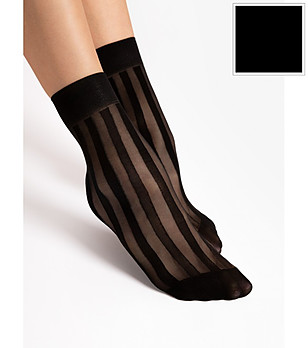 Черни фигурални чорапи VIBE 20 DEN снимка