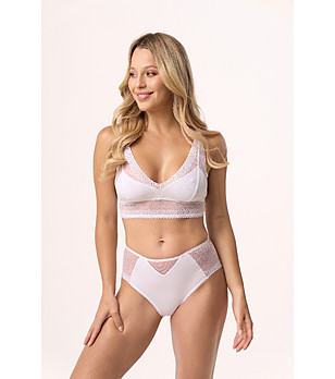 Бели памучни бикини с дантела Zina снимка
