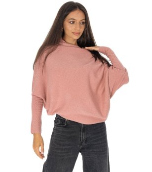 Дамски пуловер в цвят праскова  Piersica снимка