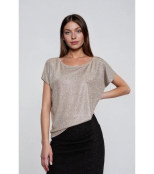 Сребриста дамска блуза снимка