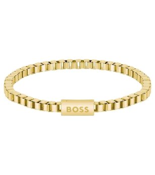 Мъжка златиста гривна от неръждаема стомана BOSS снимка