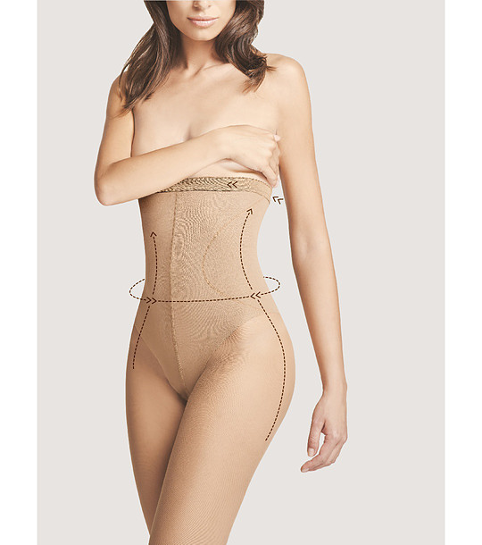 Светъл телесен стягащ чорапогащник с висока талия 20 DEN HIGH WAIST BIKINI с кофеин снимка