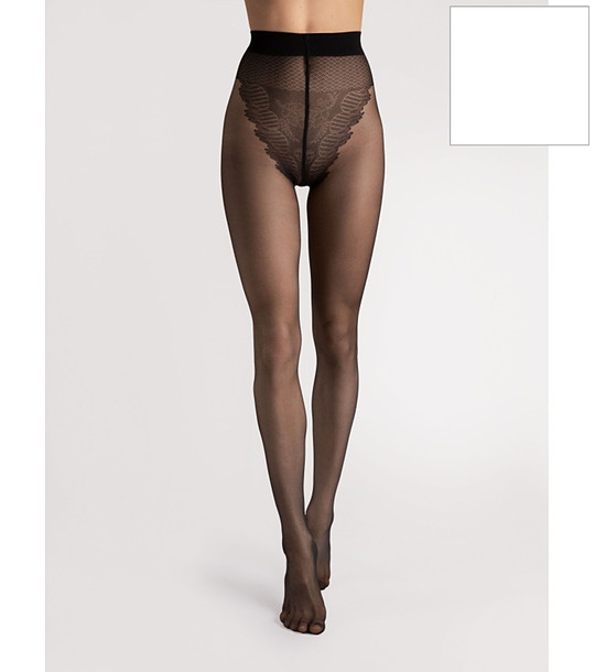 Бял чорапогащник 20 DEN KLARA с бикини горна част снимка