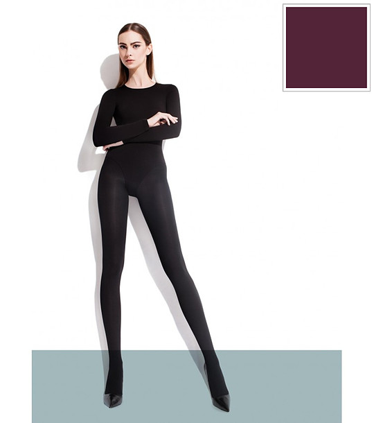 Плътен чорапогащник в тъмнолилаво 100 DEN OLGA снимка