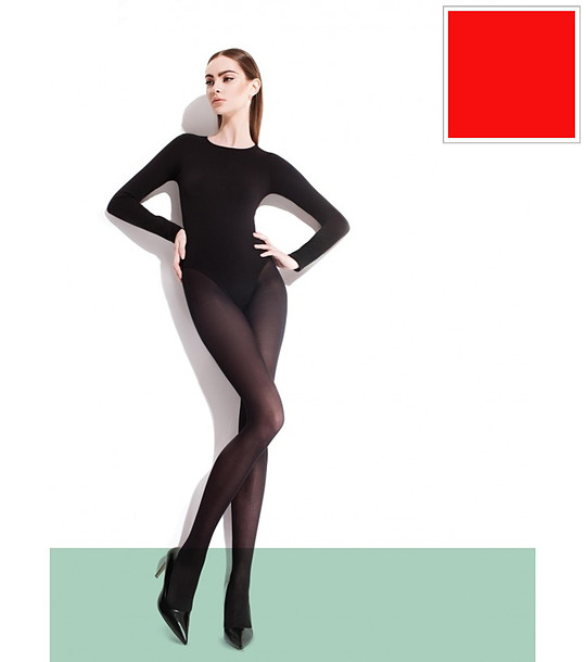 Червен чорапогащник 40 DEN PAULA снимка