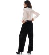 Pantaloni eleganti din catifea cu croiala dreapta Negru Aimelia-1 снимка
