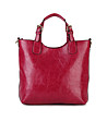 Дамска чанта в червено с несесер-2 снимка