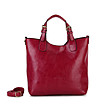Дамска чанта в червено с несесер-4 снимка
