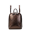 Кафяв дамска раница с цип-2 снимка