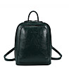 Зелена дамска раница с преден джоб-2 снимка